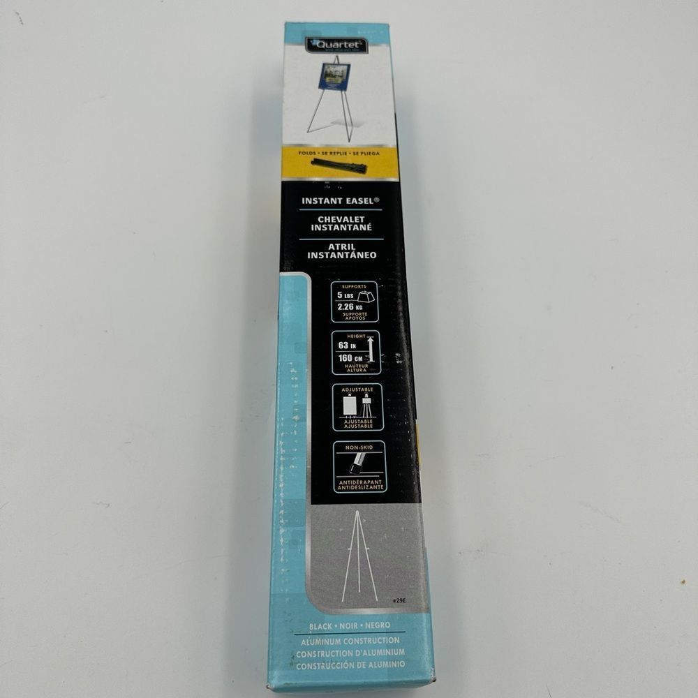 NIB!! Quartet Instant Easel 63”, Powder Coated Steel, Collapsible, Portable